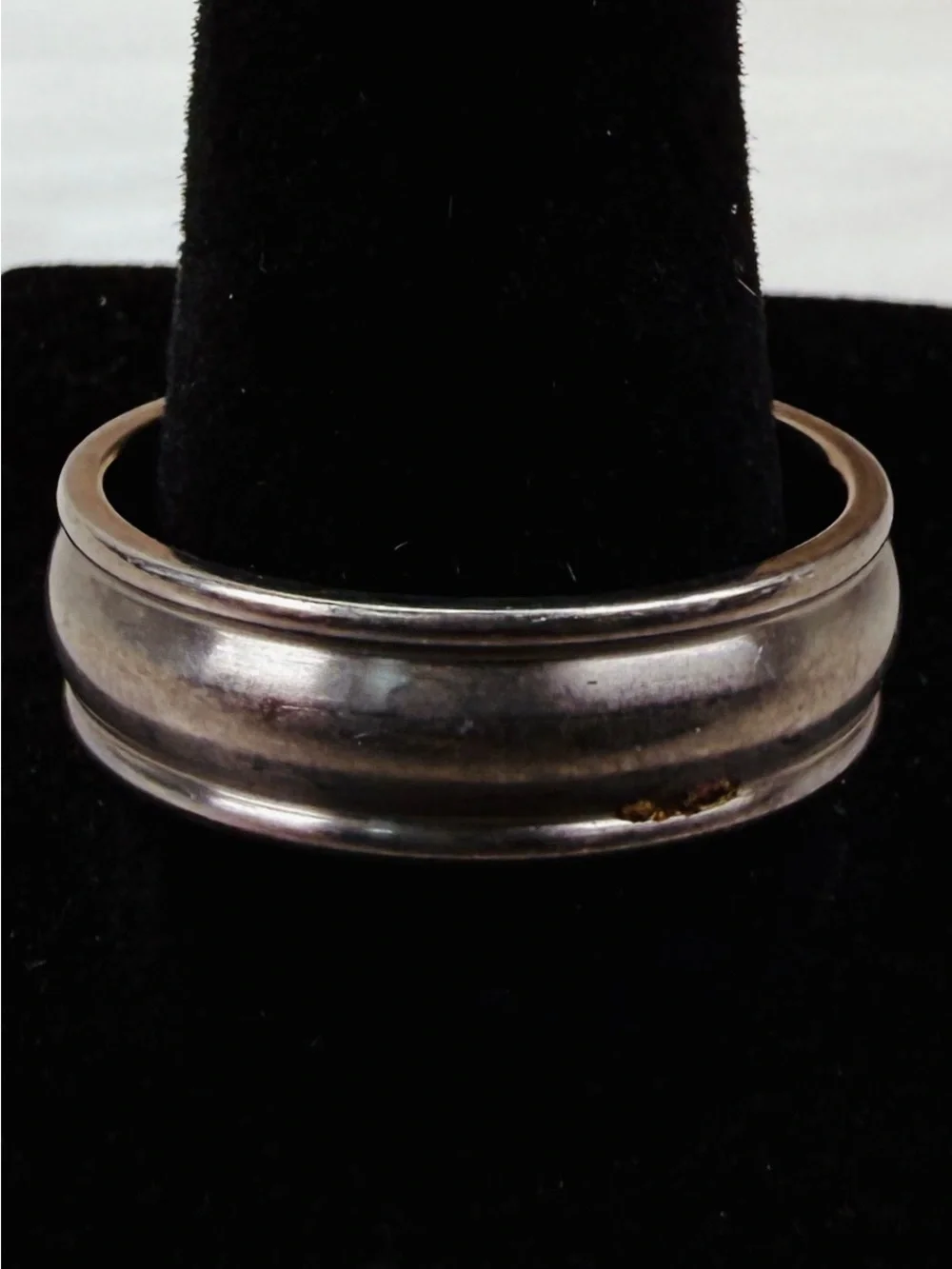 Vintage Titanium Wide Cigar Band Ring Size 9.5 Sculptural Statement